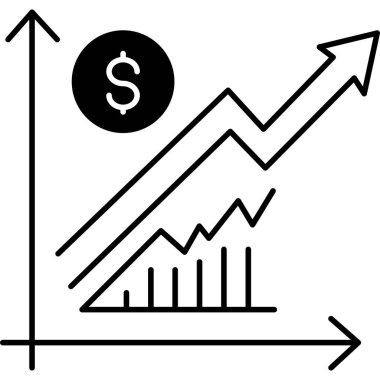 iş grafiği simgesi, vektör illüstrasyonu