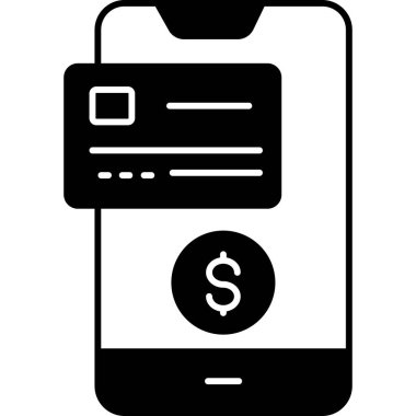 mobil bankacılık vektör simgesi