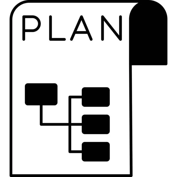 Icône Plan Affaires — Image vectorielle
