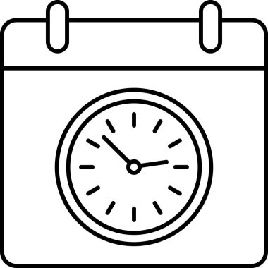  Üzerinde saat olan bir takvim.