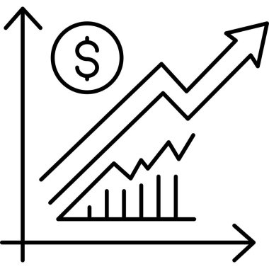 Üzerinde dolar işareti olan bir grafik çizimi.