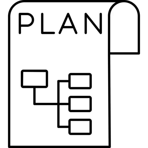 Plan Board Door Window — Stock Vector