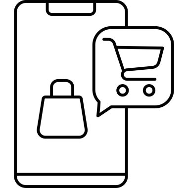  Üzerinde alışveriş arabası olan bir telefon.