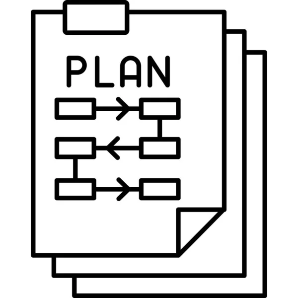 Plan Clipboard Arrows Pointing Plan — Stock Vector