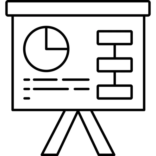 Черно Белое Изображение Презентационной Доски — стоковый вектор
