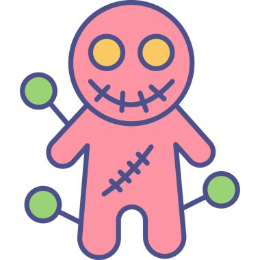 Cadılar Bayramı simgesi, vektör illüstrasyonu