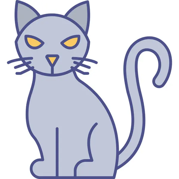 Katt Ikon Vektor Illustration — Stock vektor