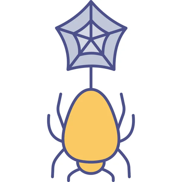 Αράχνη Web Διάνυσμα Εικονίδιο Σύγχρονη Απλή Σχεδίαση Εικονογράφηση — Διανυσματικό Αρχείο
