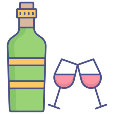 Şarap ve cam. Basit tasarım