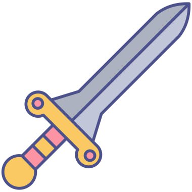 Kılıç. Web simgesi basit illüstrasyon