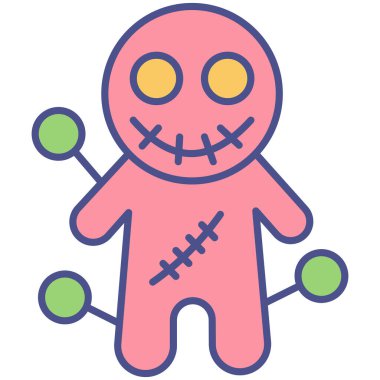 Cadılar Bayramı simgesi, vektör illüstrasyonu