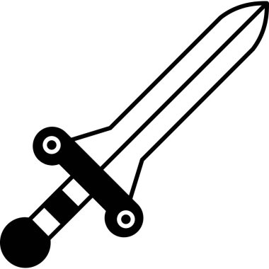 Kılıç. Web simgesi basit illüstrasyon