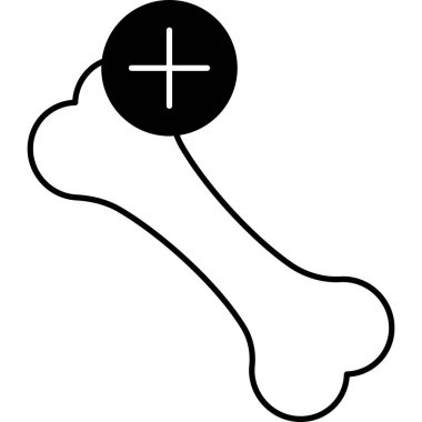 Kemik kemiği simgesi ana hatlarıyla