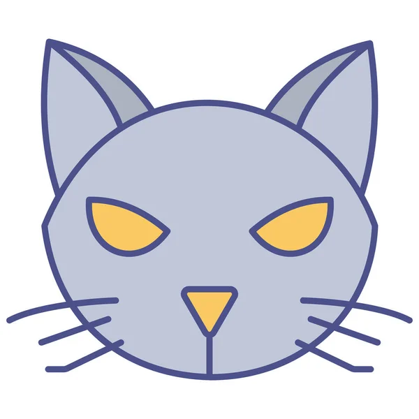 Katt Ikon Vektor Illustration — Stock vektor