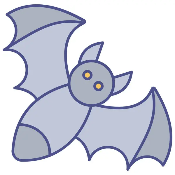 Pipistrello Icona Vettoriale Illustrazione — Vettoriale Stock