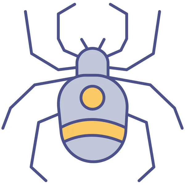 Αράχνη Web Εικονίδιο Απλή Απεικόνιση — Διανυσματικό Αρχείο