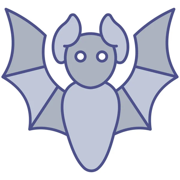 Ícone Web Morcego Ilustração Simples —  Vetores de Stock