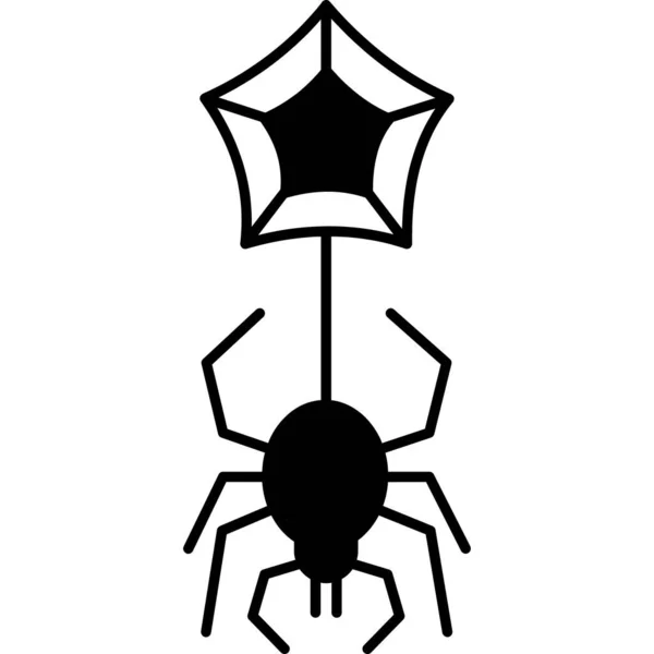 Εικόνα Ιστού Αράχνης Απλή Απεικόνιση Του Διανυσματικού Εικονιδίου Αράχνης Για — Διανυσματικό Αρχείο