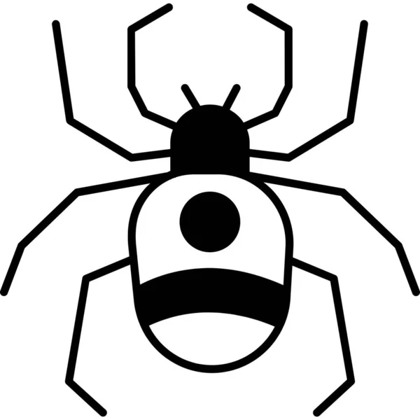 Vektorová Ilustrace Ikony Pavouka — Stockový vektor