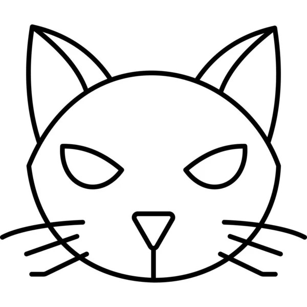 Katzen Ikone Einfaches Design — Stockvektor