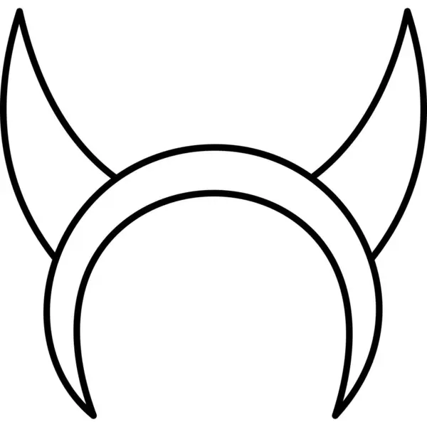 Demon Demon Demon Ikon Kontur Stil — Stock vektor