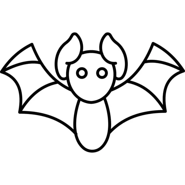 Ícone Bonito Dos Desenhos Animados Morcego Conceito Feriado Halloween —  Vetores de Stock