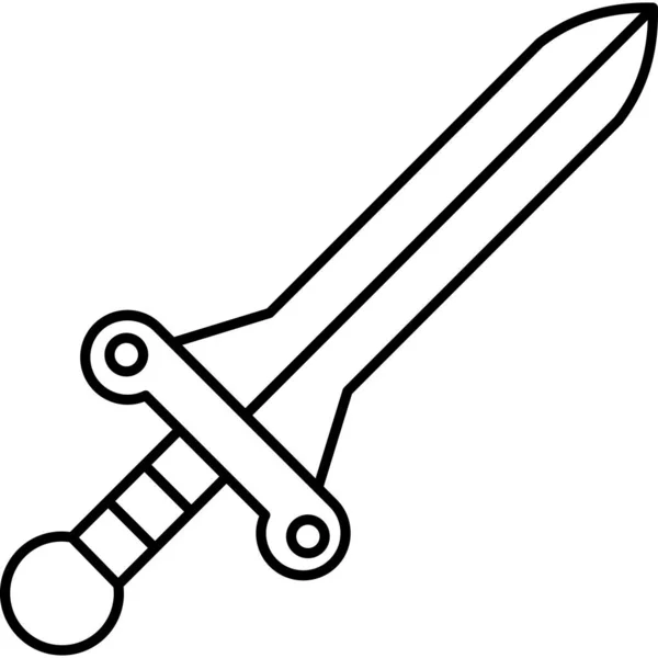 Espadas Ícone Web Ilustração Simples —  Vetores de Stock