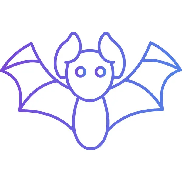 Morcego Ícone Web Ilustração Simples —  Vetores de Stock