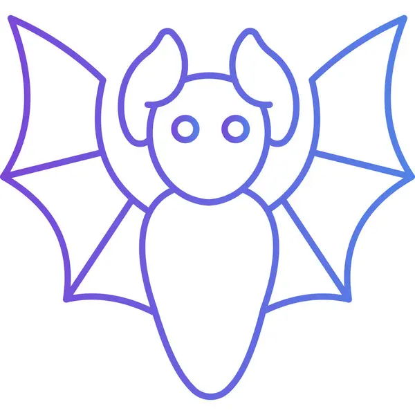 Diabo Morcego Web Ícone Ilustração Vetorial —  Vetores de Stock