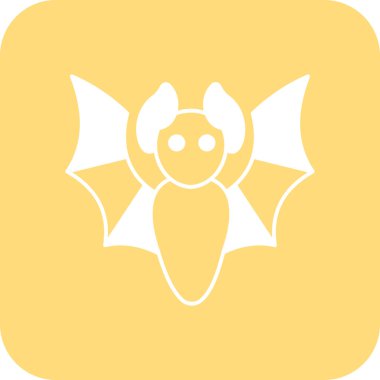 Yarasa. Web simgesi basit illüstrasyon