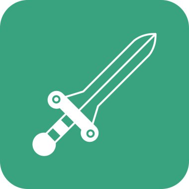 kılıç simgesi, vektör illüstrasyonu