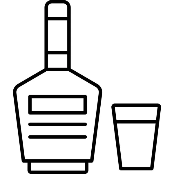 アルコール飲料ガラスのアイコン — ストックベクタ