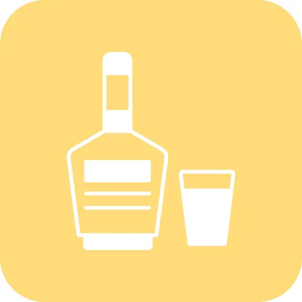 ウイスキーのガラスのベクトル図 — ストックベクタ