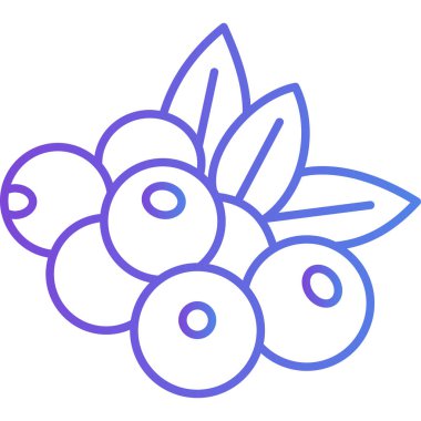 Kiraz meyvesi. Web simgesi basit illüstrasyon