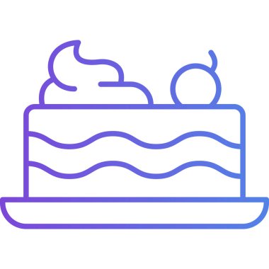 Kek. Web simgesi basit illüstrasyon