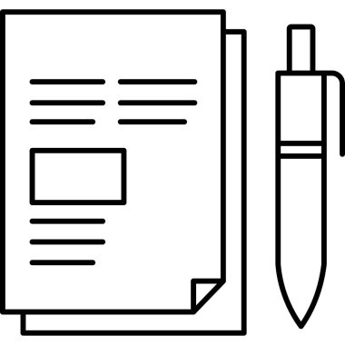 Belge ve kalem simgesi