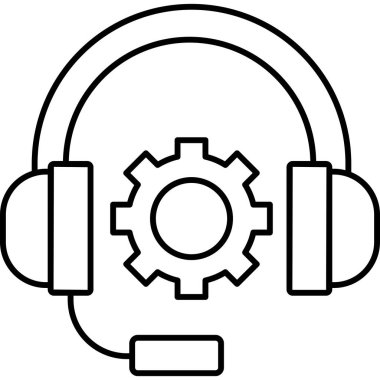 Kulaklık. Web simgesi basit illüstrasyon