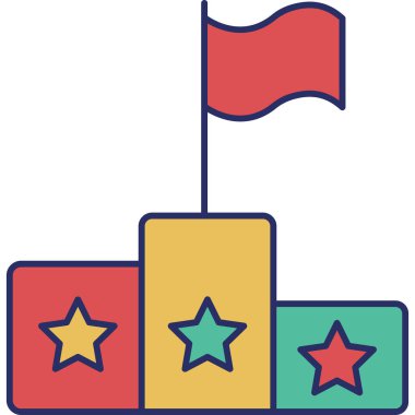 bayrak vektör simgesi modern basit vektör çizimi