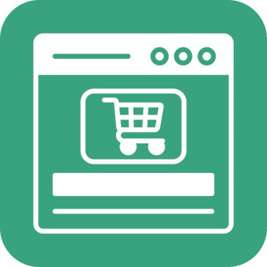 Alışveriş sepeti simgesi, vektör illüstrasyonu