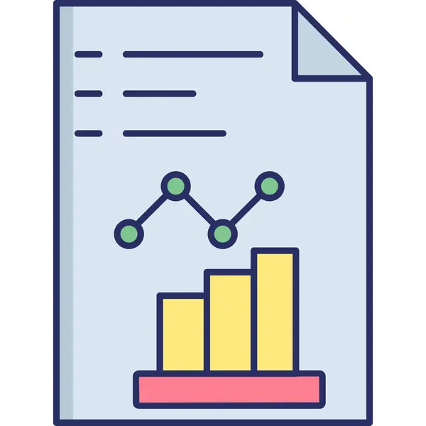 Graph Chart Simple Design — Stock Vector