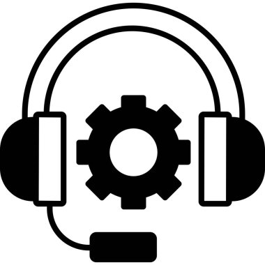 Kulaklıklı kulaklık. Basit resimleme