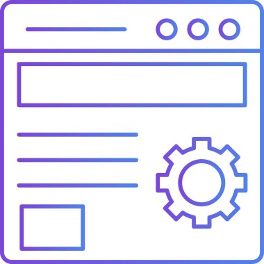 ayarlar web renk ikonu vektör illüstrasyonu