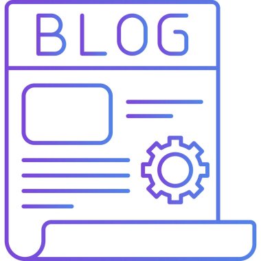 Blog. Web simgesi basit illüstrasyon