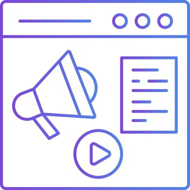 reklam medyası pazarlama simgesi - özet biçimi