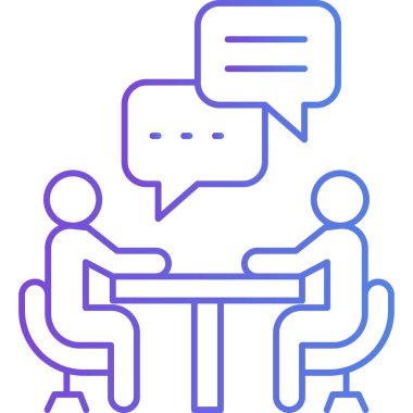 Toplantı. Web simgesi basit illüstrasyon