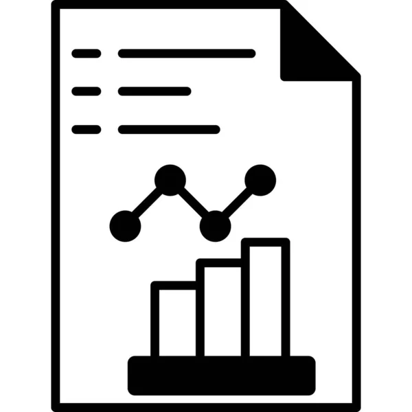 Análisis Datos Vector Icono — Vector de stock