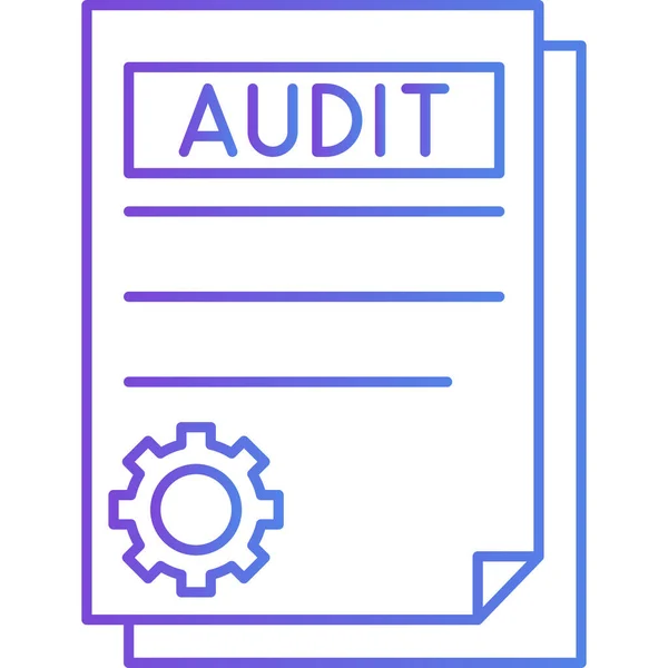 Audit Web Icoon Eenvoudige Illustratie — Stockvector
