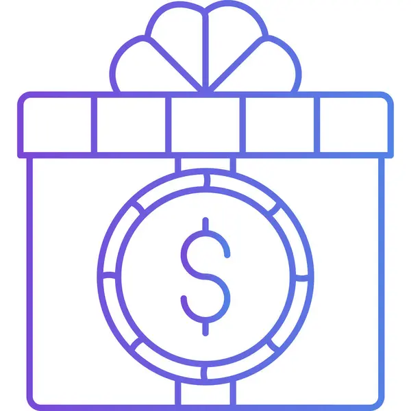 Boîte Cadeau Icône Vectoriel Illustration — Image vectorielle