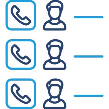 vektör çağırma simgeleri ayarlandı