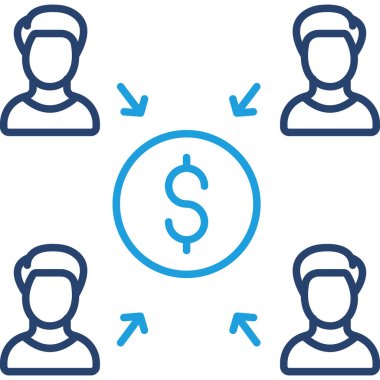 Doları vektör satırı simgesi